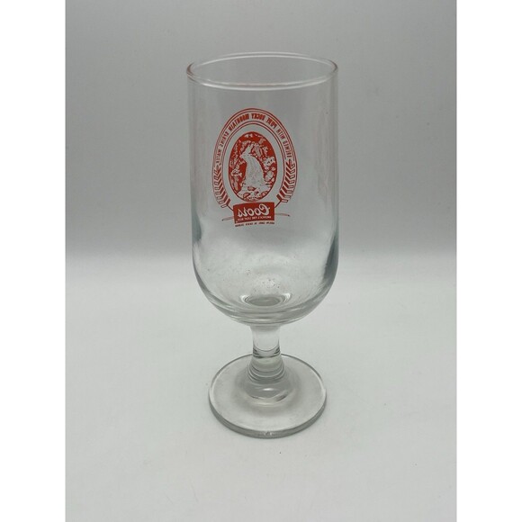 Vintage Coors 7 in Stemmed Clear Glass Chalice Drinking Glass Golden Colorado - Picture 4 of 5
